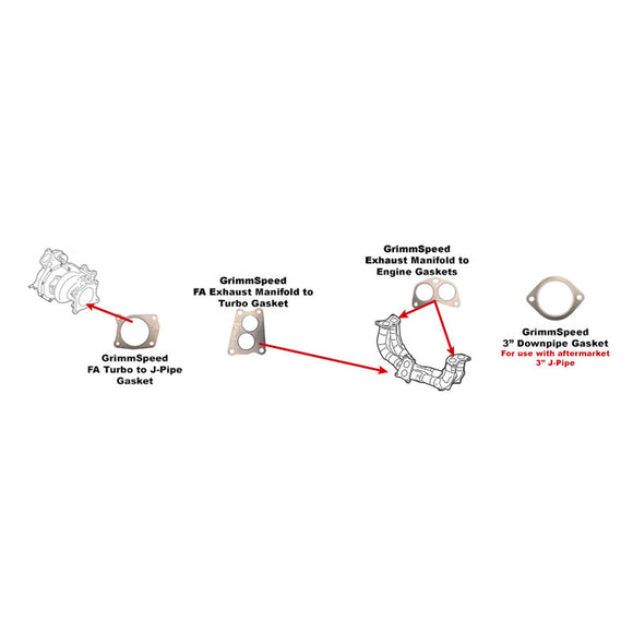 GrimmSpeed Exhaust Gasket Set - 2015-21 Subaru WRX