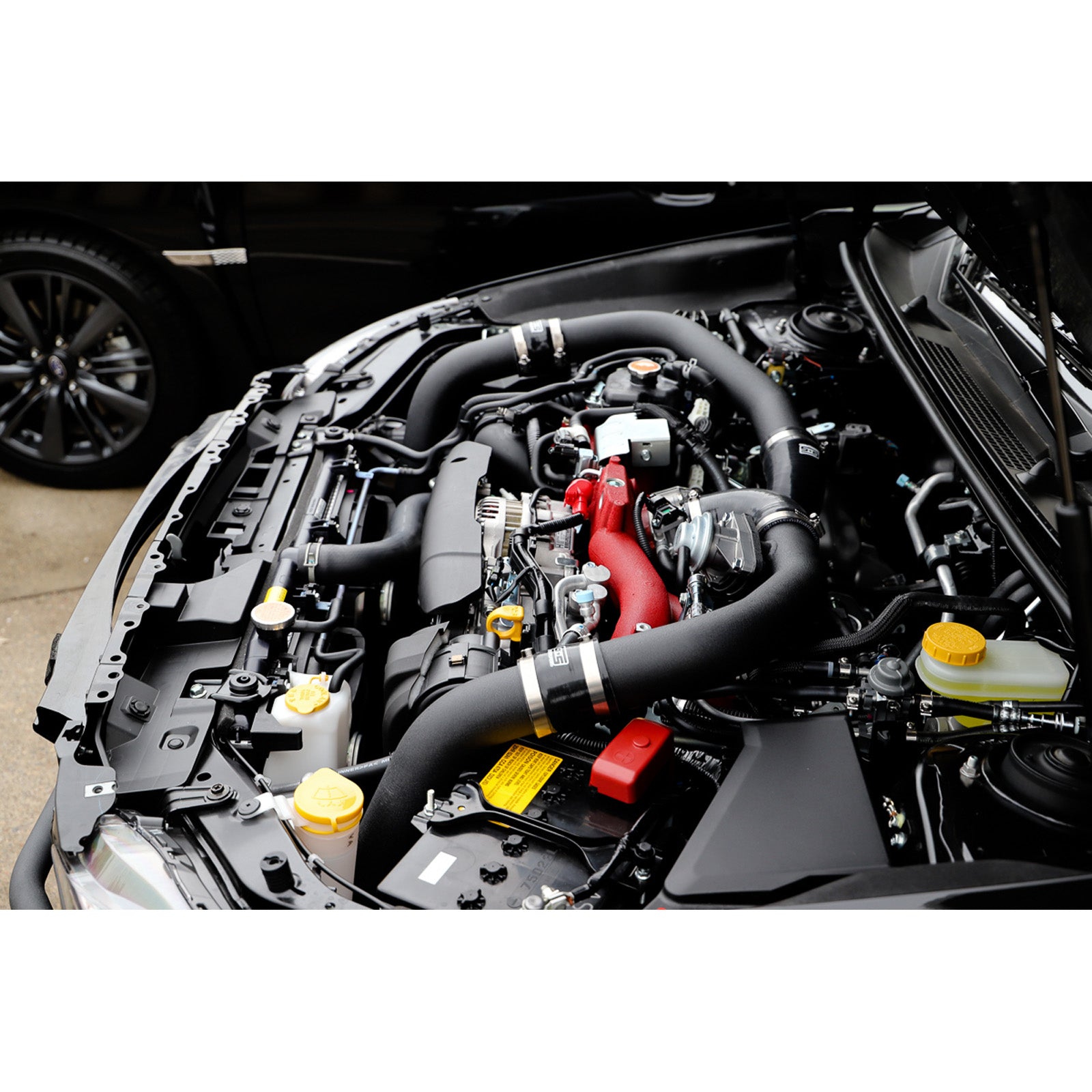 GrimmSpeed Front Mount Intercooler Kit - Raw Core with Black Piping - 2015-21 Subaru STI
