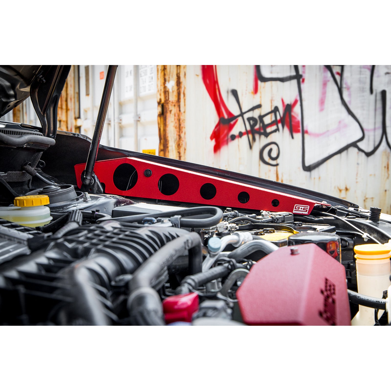 GrimmSpeed Fender Shrouds - Red - 2015-21 Subaru WRX/STI