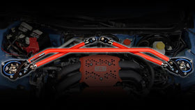 GrimmSpeed GR86 / BRZ / FRS Front-End Reinforcement Bundle – V2 Strut Bar + V-Bars (Black or Red)