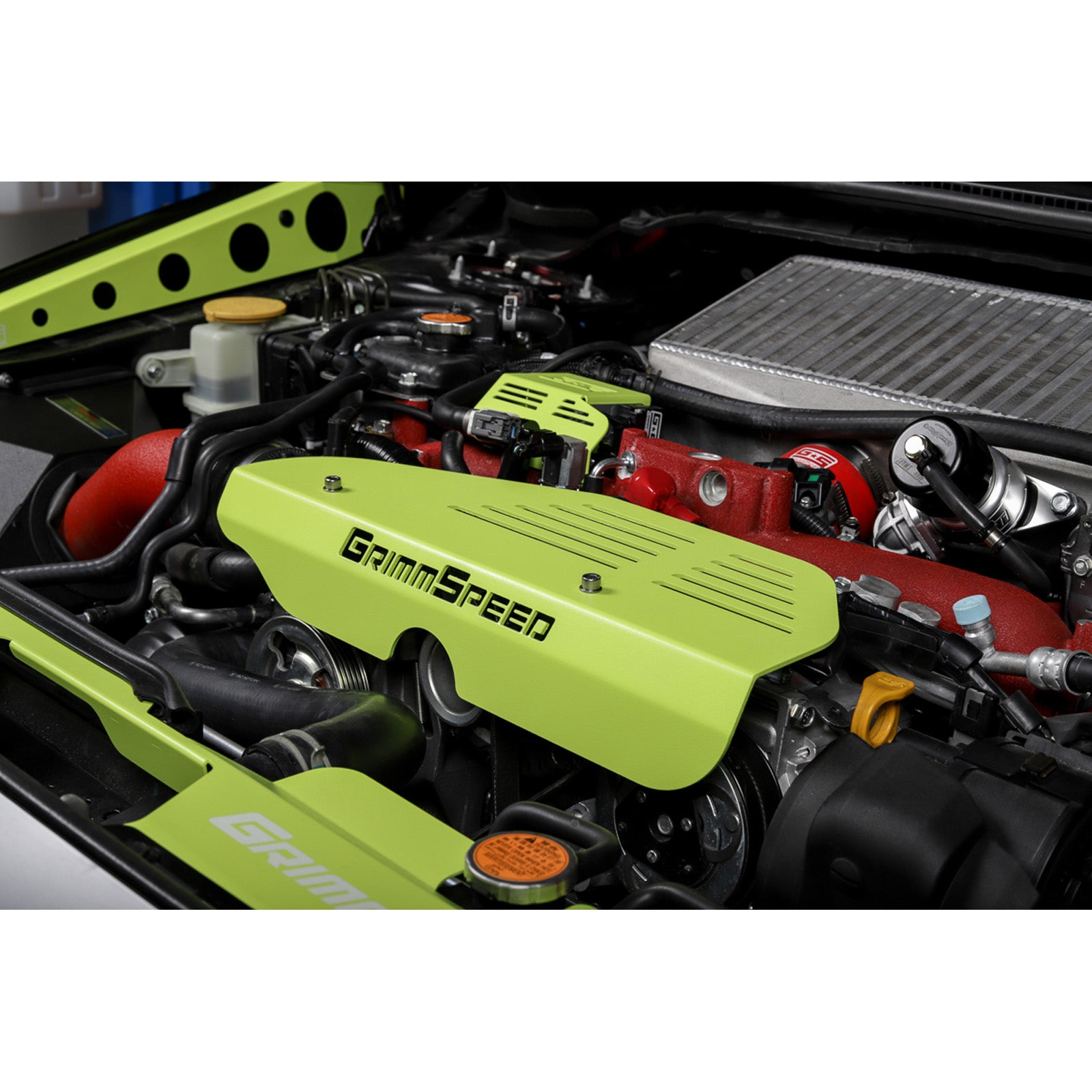 GrimmSpeed Electronic Boost Control Cover - Neon Green - 2008-21 Subaru STI