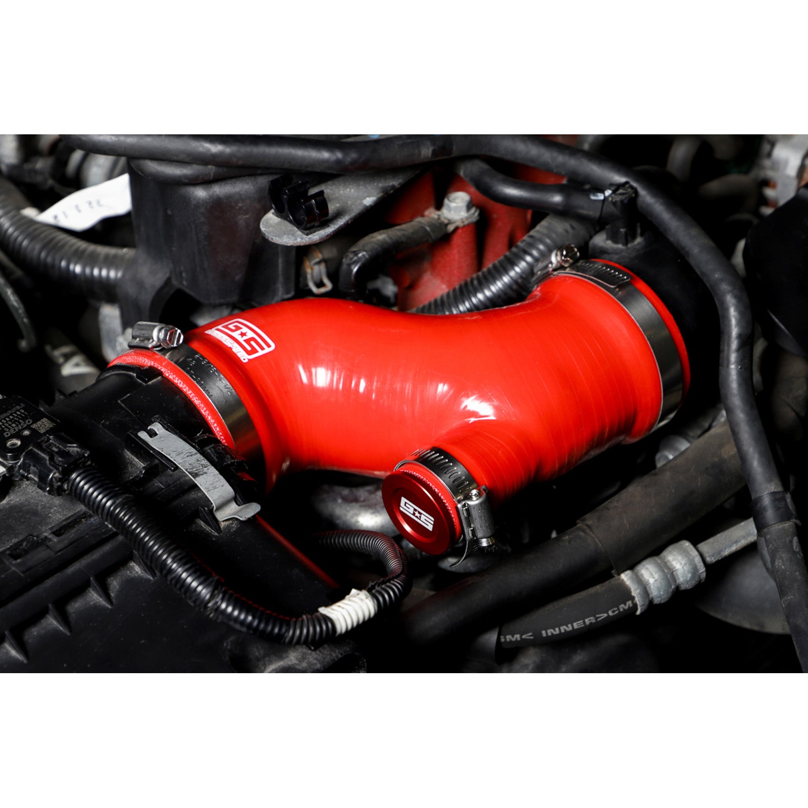 GrimmSpeed Post-MAF Hose Kit - Red - 2015-17 Subaru STI w/ OEM Sounds Generator Tube - 0