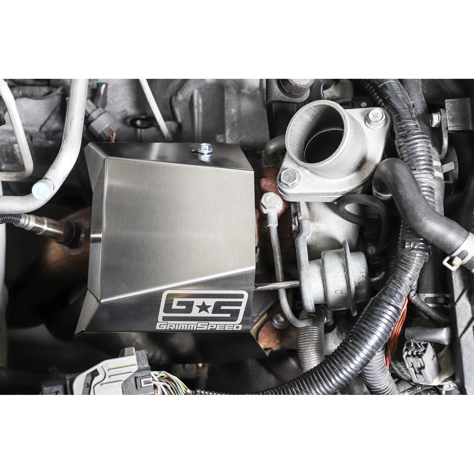 GrimmSpeed Turbo Heat Shield - Stainless Steel - Subaru EJ20 and EJ25