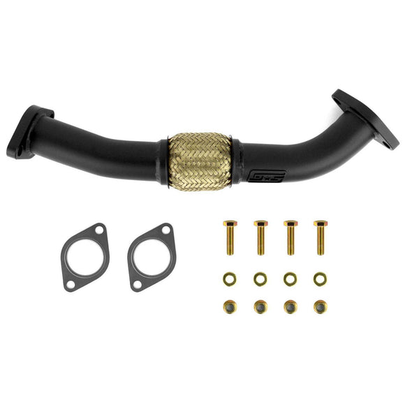 GrimmSpeed HiFlow Exhaust Manifold Crosspipe - Black Thermal Coated - 2004-21 Subaru STI, 2002-05 Subaru WRX, 2008-14 Subaru WRX