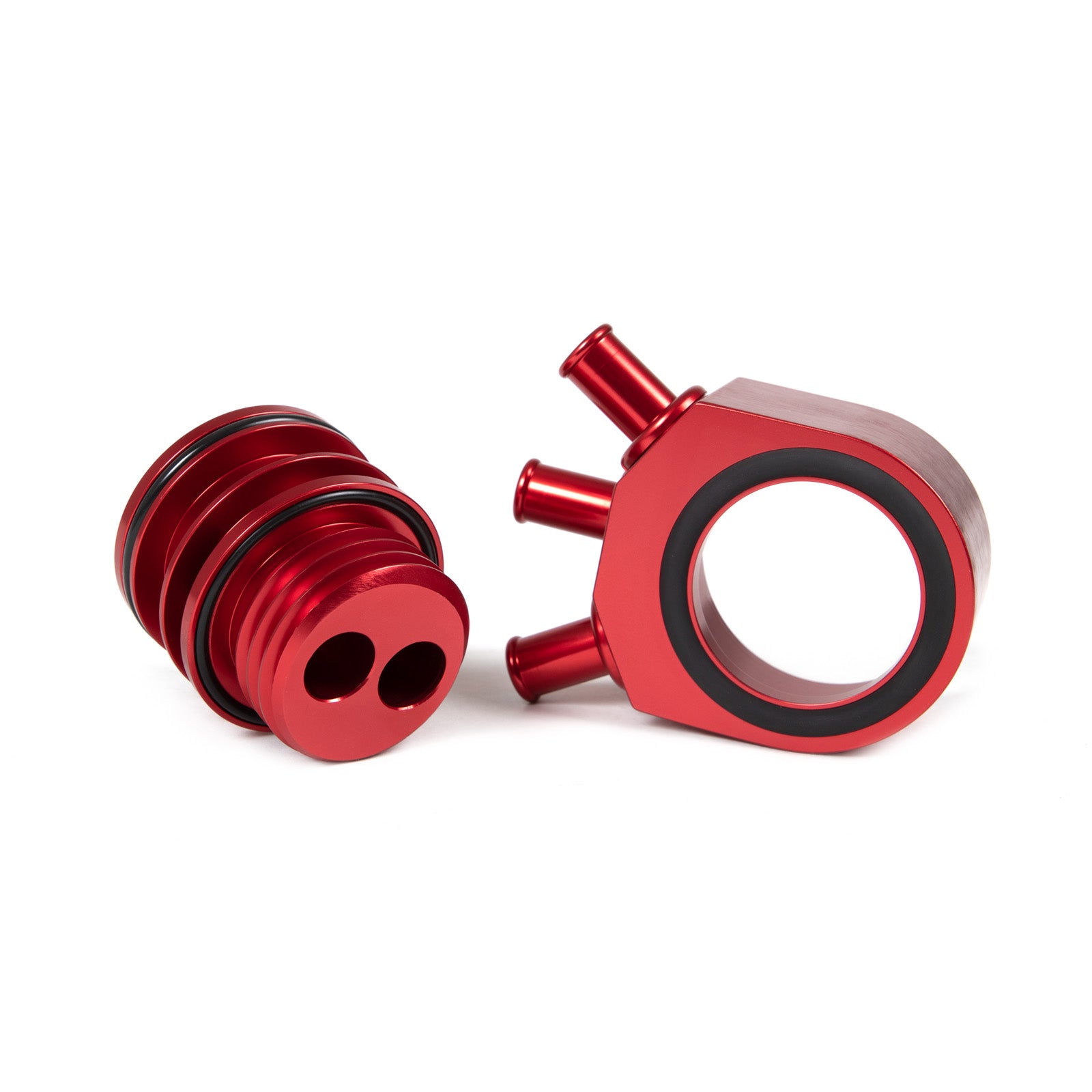 GrimmSpeed Air/Oil Separator - Red - 2002-07 Subaru WRX, 2004-21 Subaru STI - 0