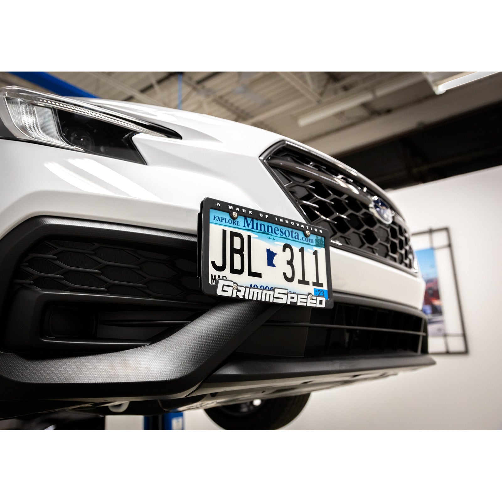 GrimmSpeed License Plate Relocation Kit - 2018+ Subaru WRX, 2018-21 Su
