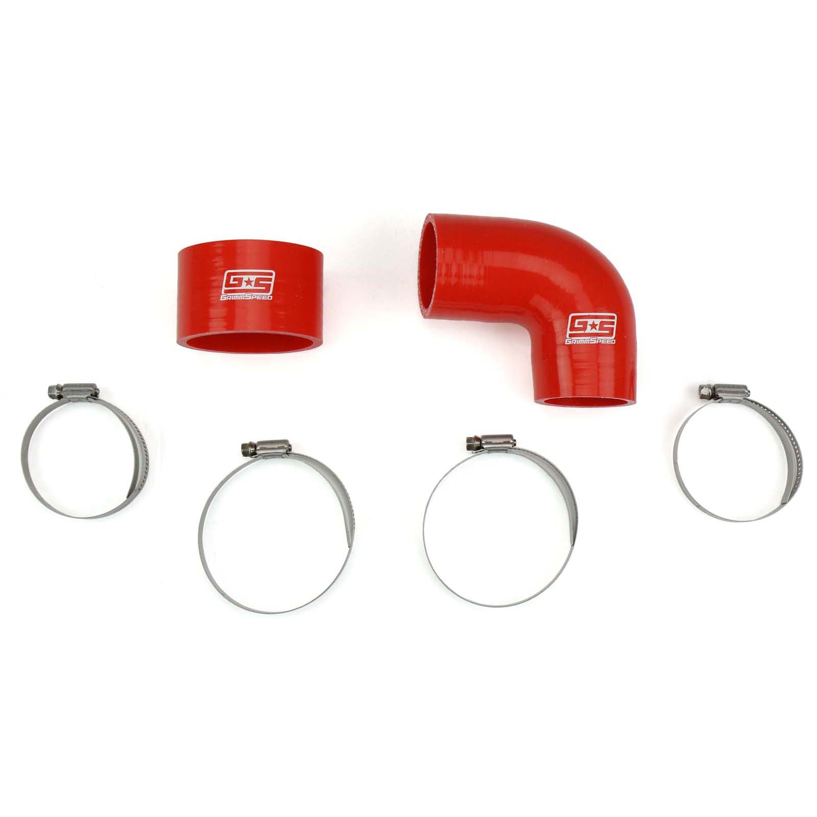 GrimmSpeed Top Mount Intercooler Aluminum Y-Pipe Kit - Red