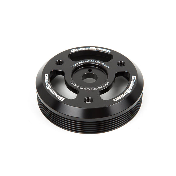 GrimmSpeed Lightweight Crank Pulley - Black - 2015-21 Subaru WRX, 2013-21 Subaru BRZ