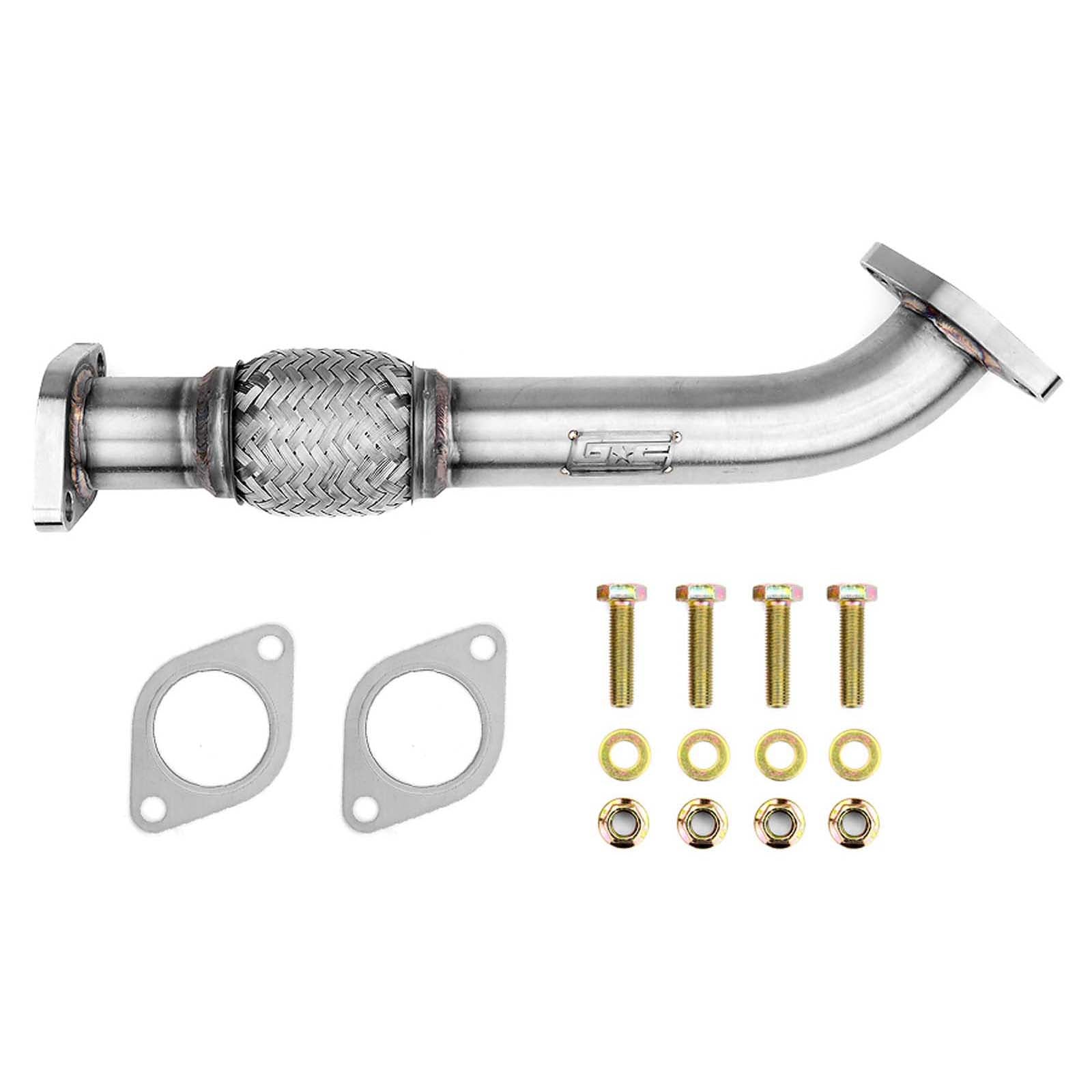GrimmSpeed HiFlow Exhaust Manifold Crosspipe - Raw Stainless Steel - 2006-07 Subaru WRX, 2004-08 Subaru Forester XT - 0