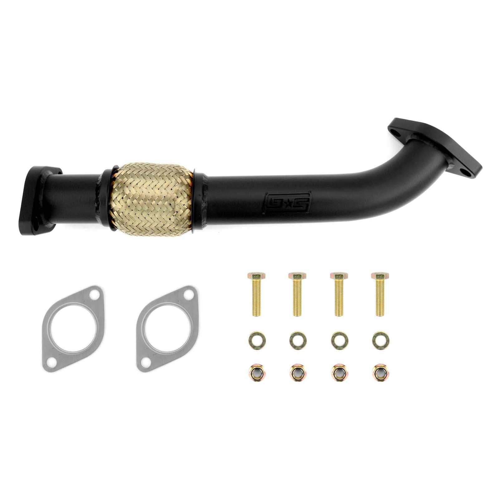 GrimmSpeed HiFlow Exhaust Manifold Crosspipe - Black Thermal Coated - 2006-07 Subaru WRX, 2004-08 Subaru Forester XT - 0