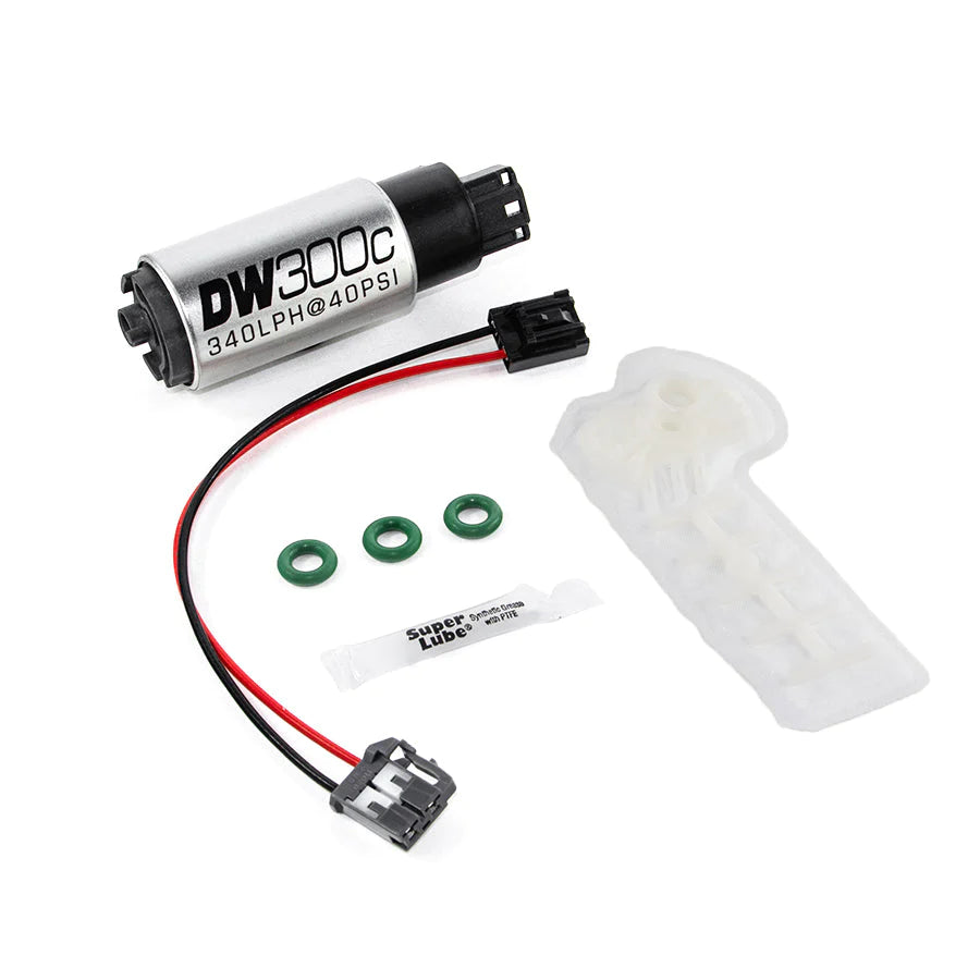 DeatschWerks 340lph DW300C Compact Fuel Pump w/ Ford Focus MK2 RS Set Up Kit (w/o Mounting Clips)