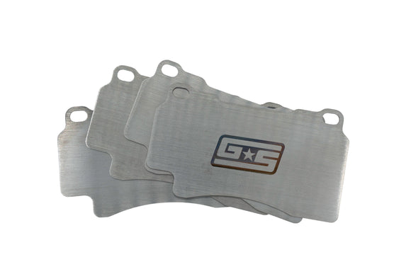 GrimmSpeed Titanium Front Brake Shim Set – 2004–2017 Subaru STI (4-Piston Brembo)