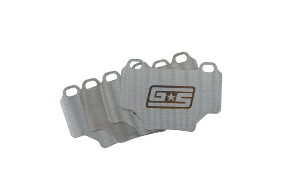 GrimmSpeed Titanium Rear Brake Shim Set – 2018–2021 Subaru STI (2-Piston Brembo)