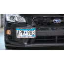 GrimmSpeed License Plate Relocation Kit - 2018+ Subaru WRX, 2018-21 Subaru STI, 2013+ Subaru BRZ, 2017+ Toyota 86-4