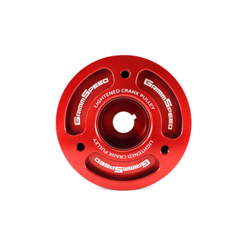 GrimmSpeed Lightweight Crank Pulley - Red - Subaru EJ Engines