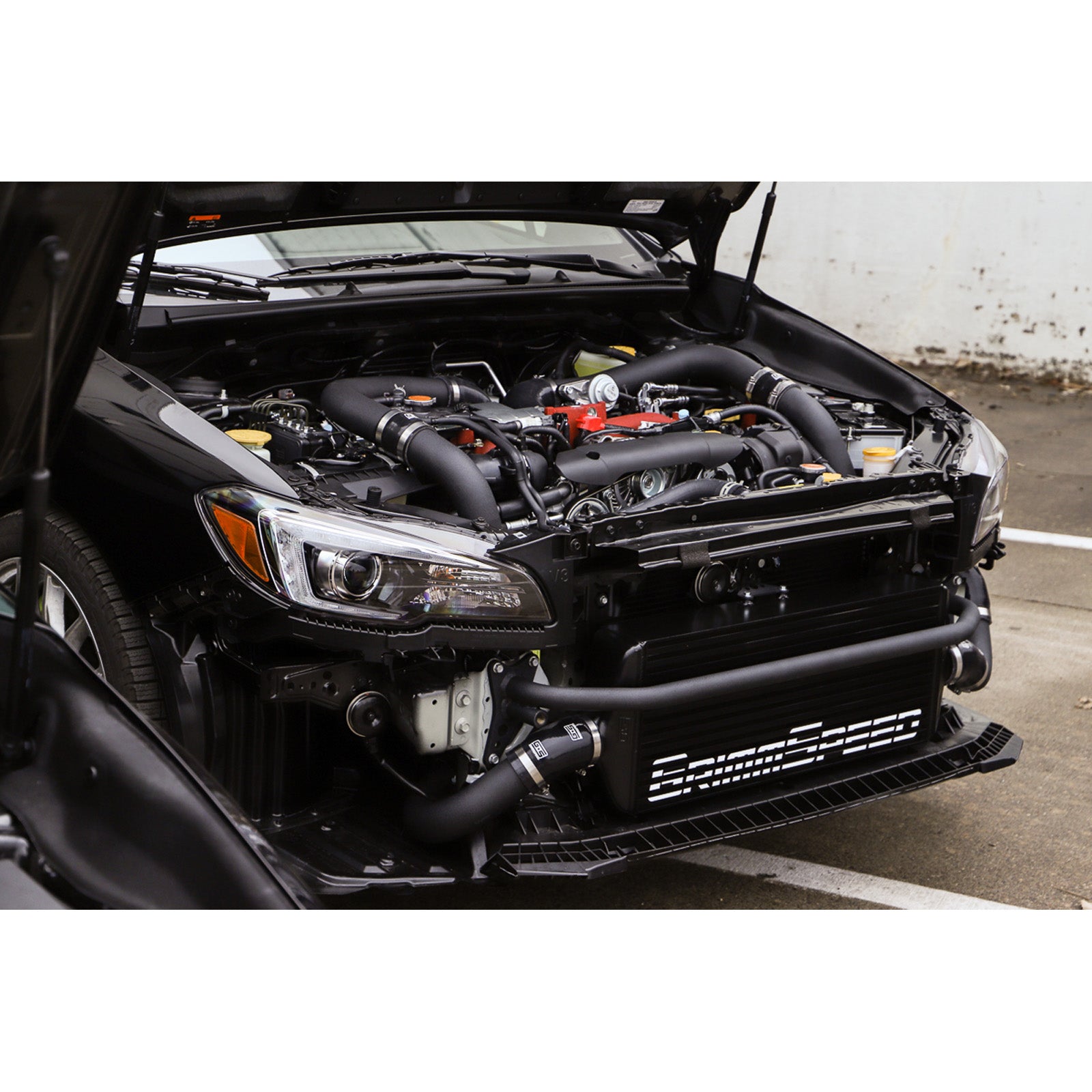 GrimmSpeed Front Mount Intercooler Kit - Black Core with Black Piping - 2015-21 Subaru STI