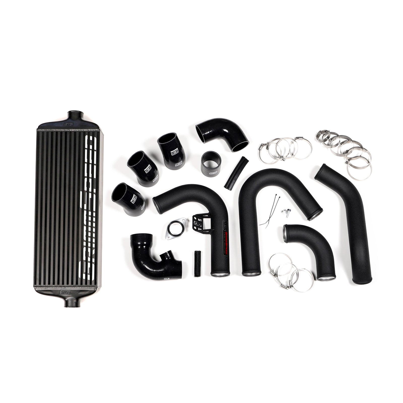 GrimmSpeed Front Mount Intercooler Kit - Black Core with Black Piping - 2015-21 Subaru WRX