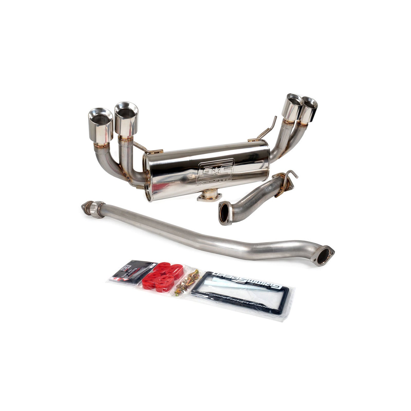 GrimmSpeed 11-14 Subaru WRX / 08-14 Subaru STI Hatch Resonated Catback Exhaust System main image 0
