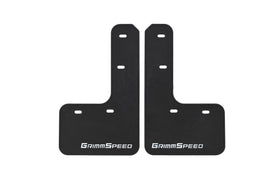 Buy black-flap-with-white-lettering GrimmSpeed Mudflap - 2015-2021 VA WRX/STI