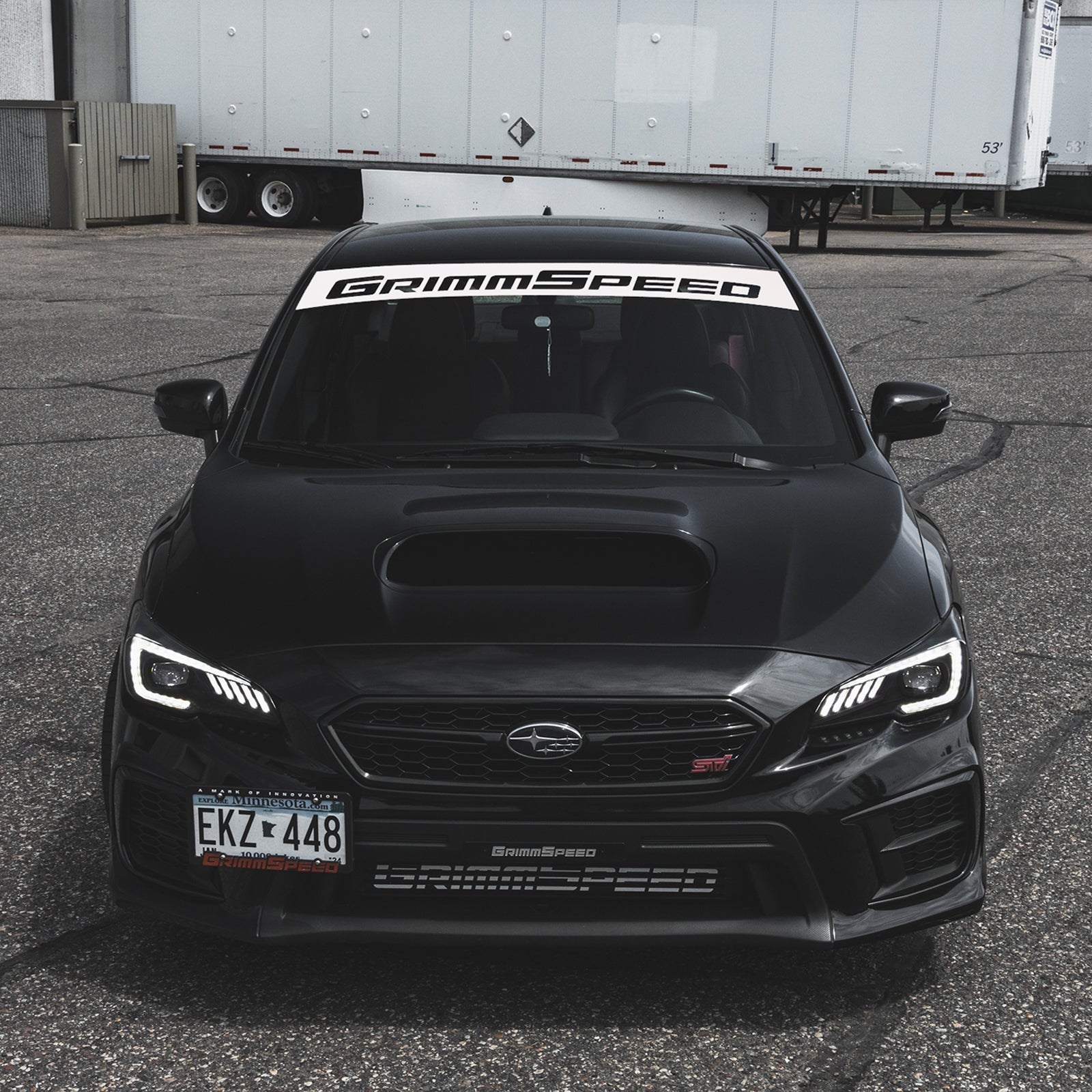Buy white GrimmSpeed Windshield Banners - FREE U.S. SHIPPING!