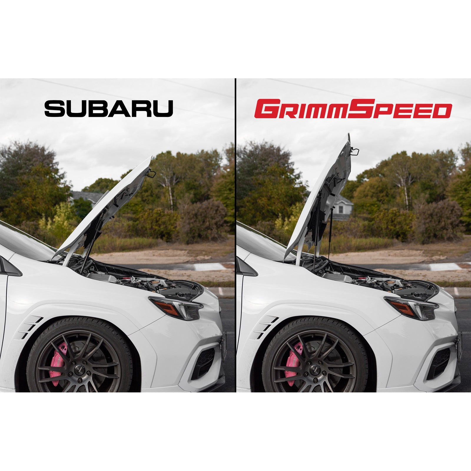 GrimmSpeed High-Lift Hood Struts - 2015+ Subaru WRX, 2015-21 Subaru STI