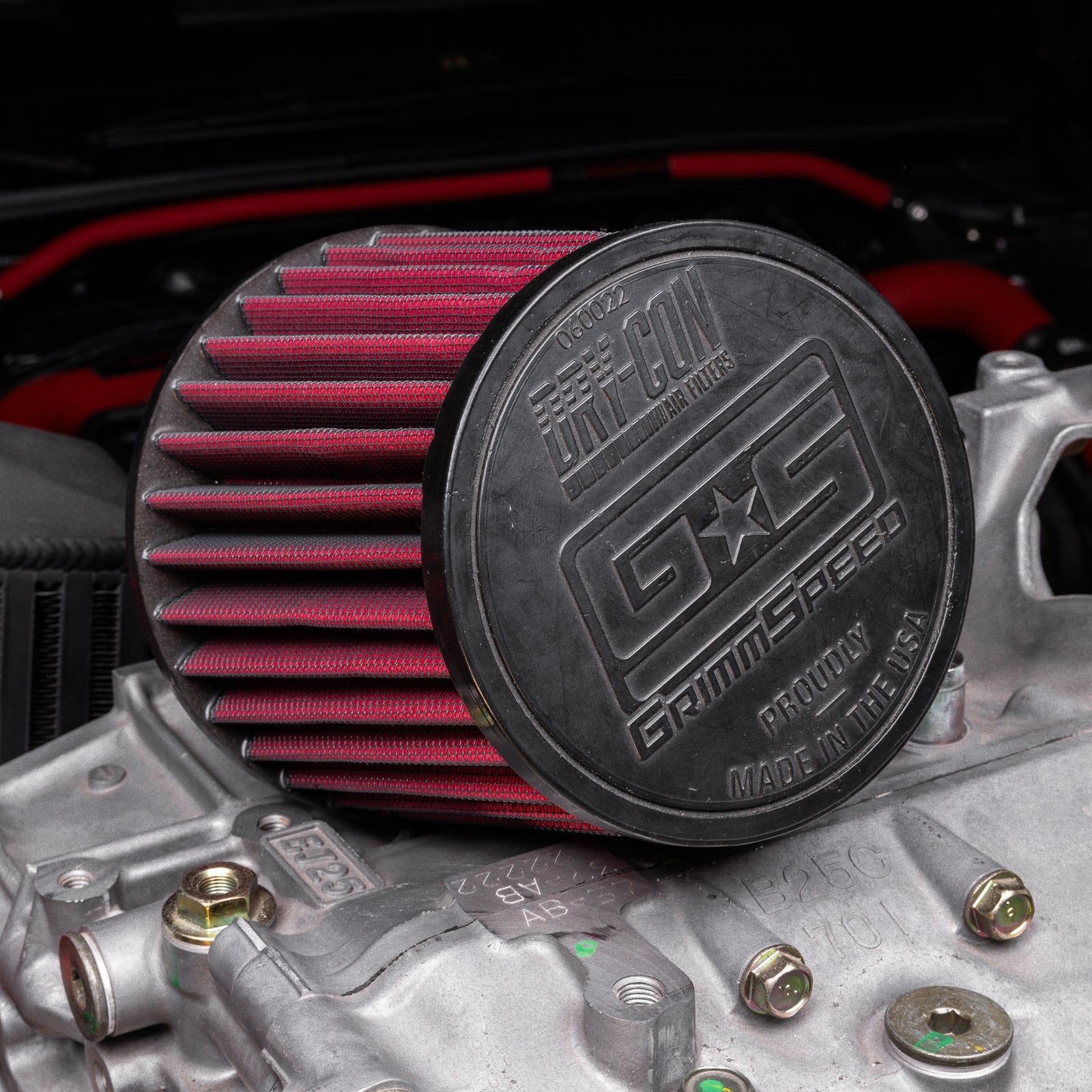 GrimmSpeed Dry-Con Cone Air Filter - 3.0" Inlet - 0