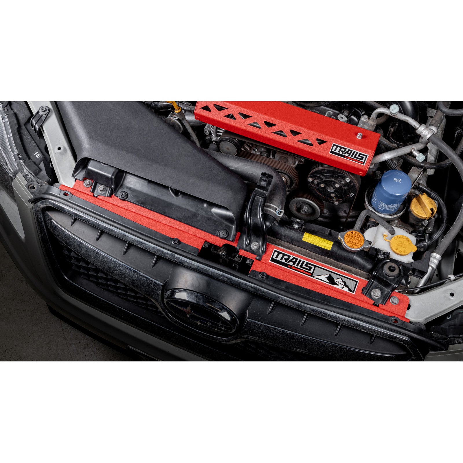 TRAILS by GrimmSpeed Radiator Shroud - Red - 2013-17 Subaru Crosstrek - 0