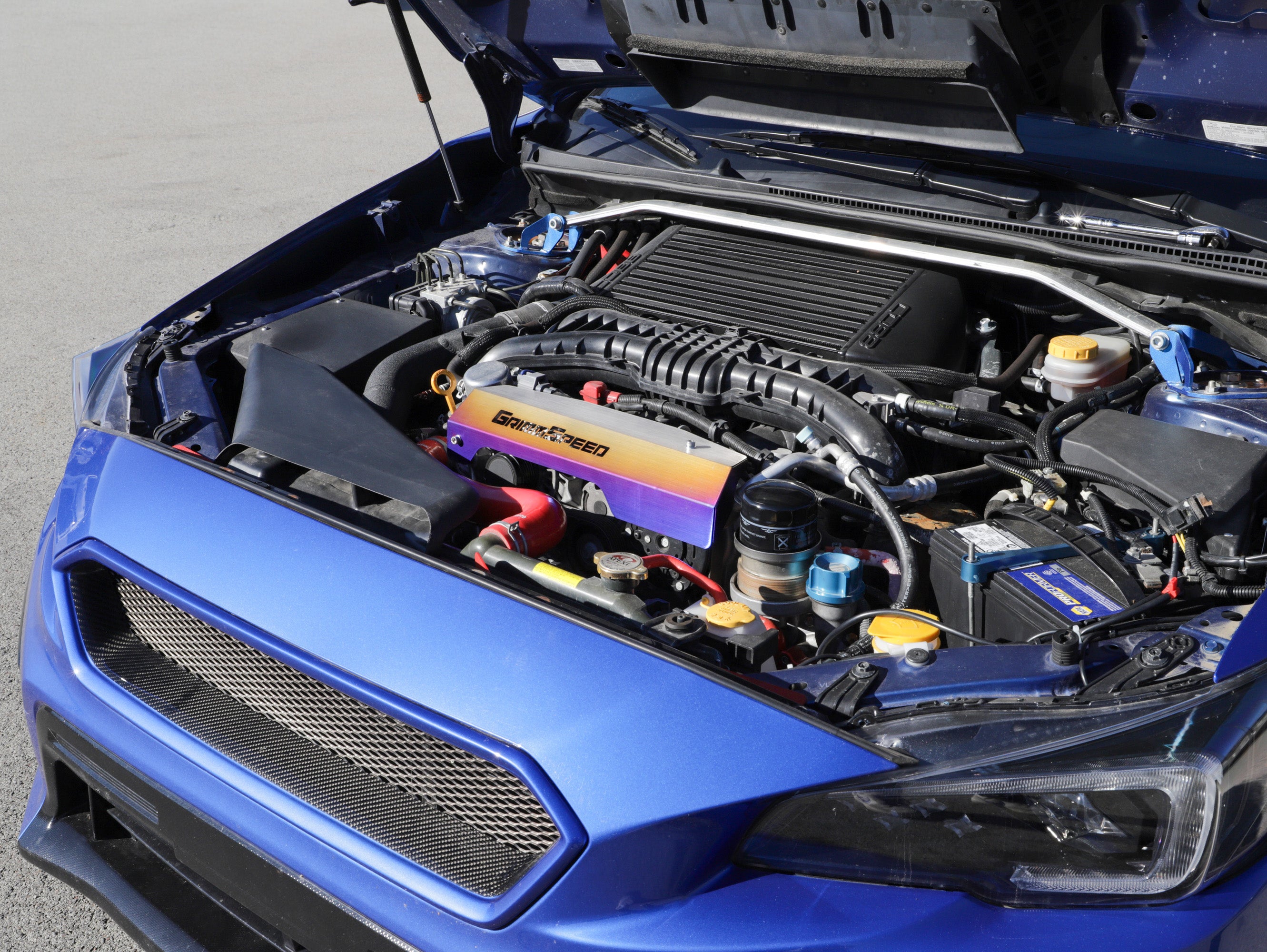 GrimmSpeed Titanium Pulley Cover 2015–2021 Subaru WRX (FA20 Engine)