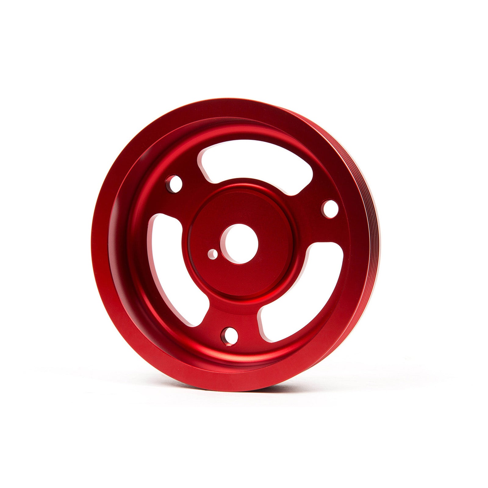 GrimmSpeed Lightweight Crank Pulley - Red - 2015-21 Subaru WRX, 2013-21 Subaru BRZ