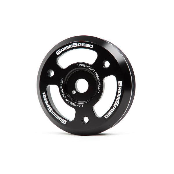 GrimmSpeed Lightweight Crank Pulley - Black - 2015-21 Subaru WRX, 2013