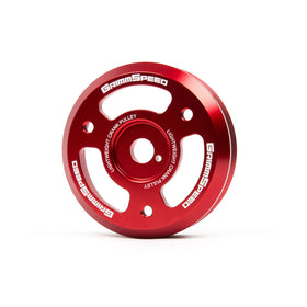 GrimmSpeed Lightweight Crank Pulley - Red - 2015-21 Subaru WRX, 2013-21 Subaru BRZ