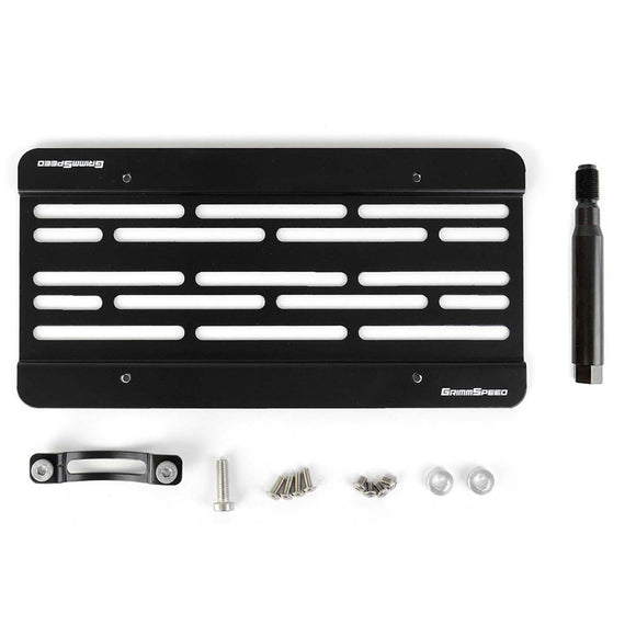 GrimmSpeed License Plate Relocation Kit - 2018+ Subaru WRX, 2018-21 Subaru STI, 2013+ Subaru BRZ, 2017+ Toyota 86