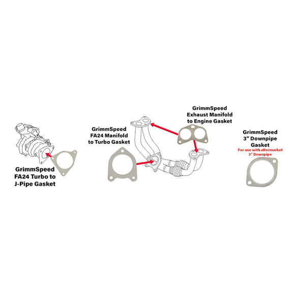 GrimmSpeed Exhaust Gasket Set - 22+ Subaru WRX / FA24