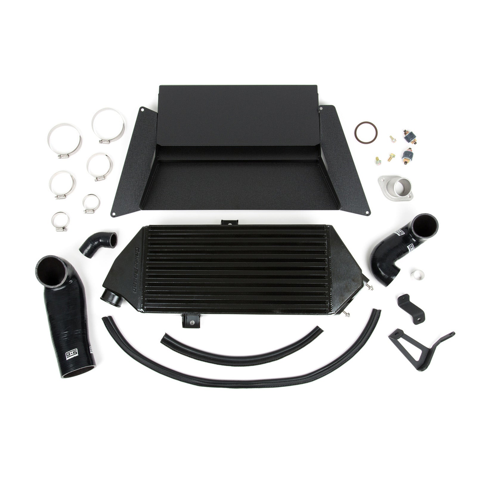 GrimmSpeed Top Mount Intercooler Kit - Black - 2005-09 Subaru Legacy GT, 2005-09 Subaru Outback XT