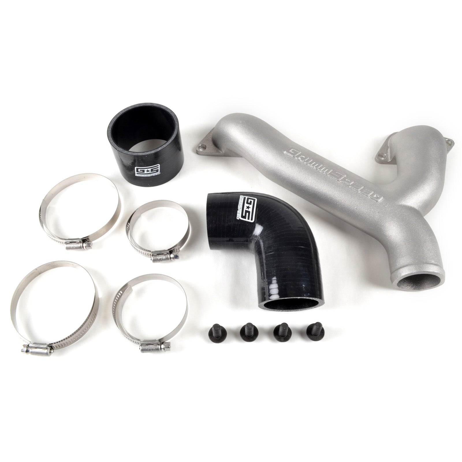 GrimmSpeed Top Mount Intercooler Aluminum Y-Pipe Kit - Black