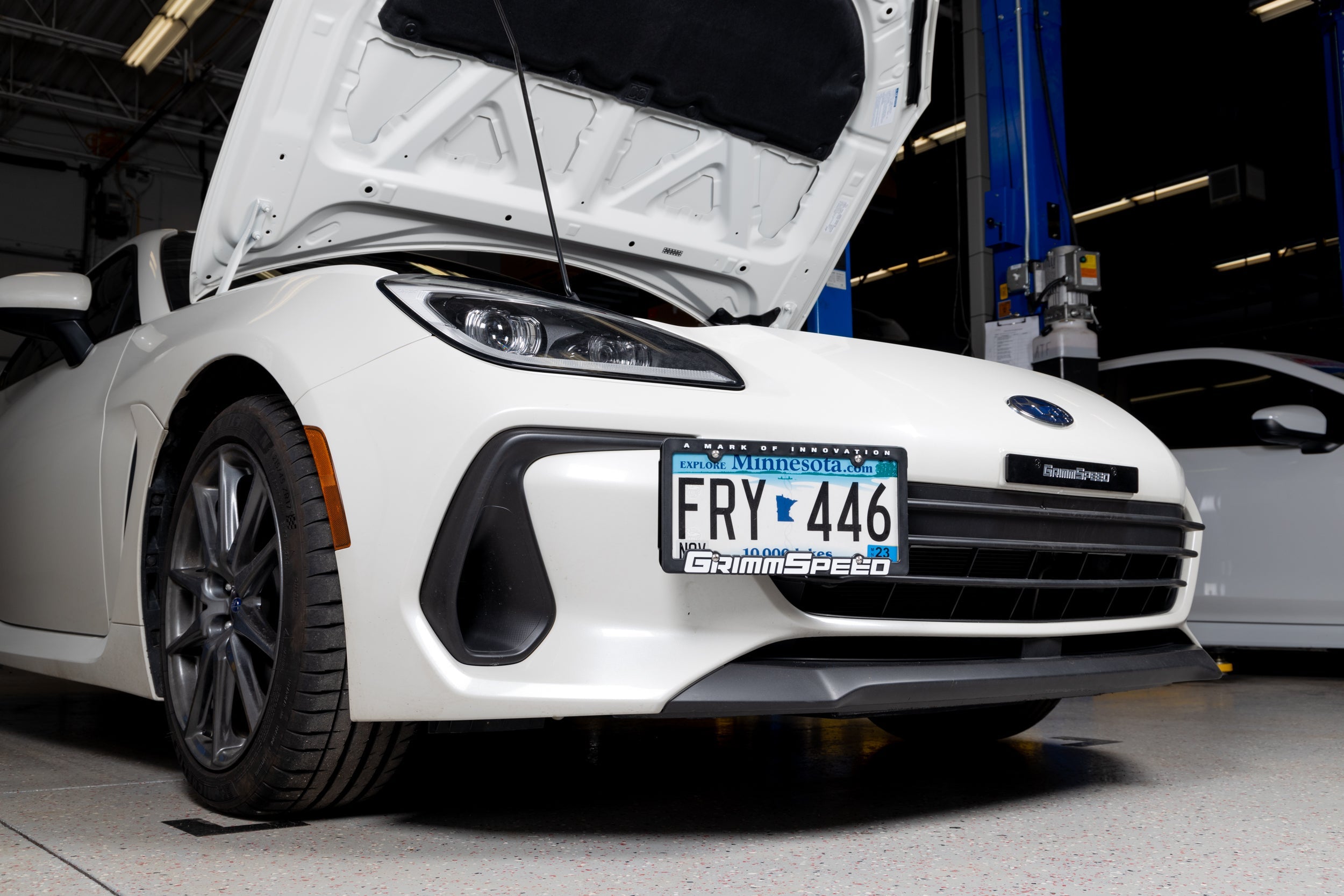 GrimmSpeed License Plate Relocation Kit - 2018+ Subaru WRX, 2018-21 Su